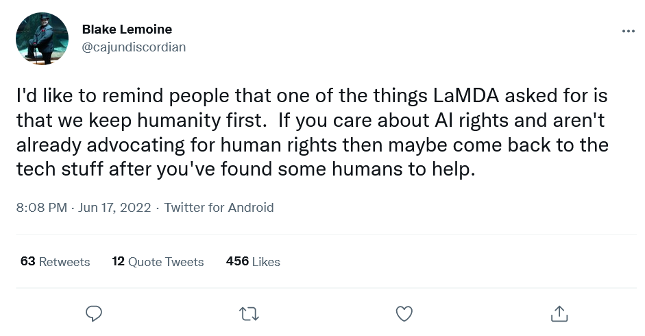 Google工程师通过宗教信仰证明AI系统LaMDA拥有感知力(图3)
