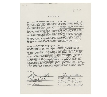 史蒂夫·乔布斯签署过的文件将被拍卖(图1) QQ图片20220722113014