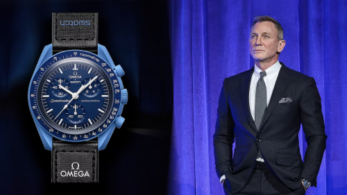 丹尼尔·克雷格佩戴MoonSwatch 出席美国国家评论协会奖颁奖典礼(图1)