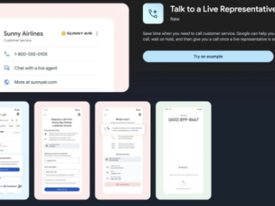 谷歌推出新功能“Talk to a Live Representative”，缩